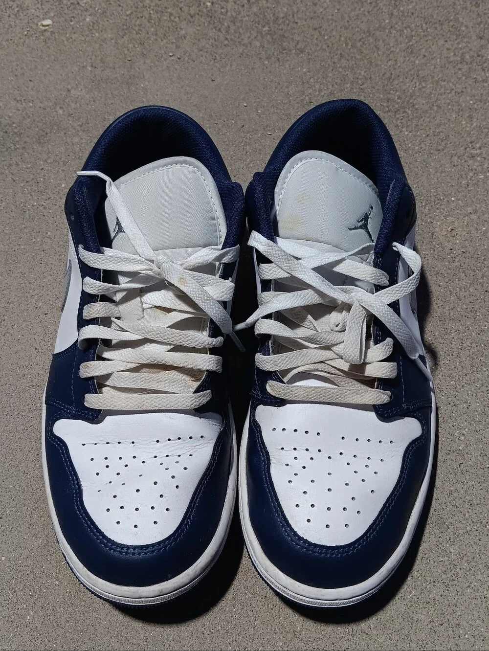 NIKE AIR JORDAN 1 Low Midnight Navy 553558-141 Shoes Sneakers Men's SZ 10.5